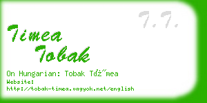 timea tobak business card